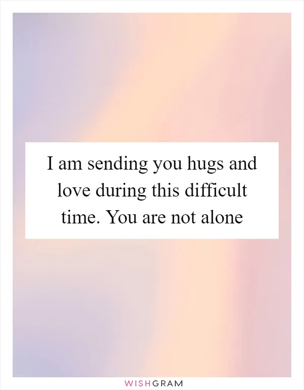 I am sending you hugs and love during this difficult time. You are not alone