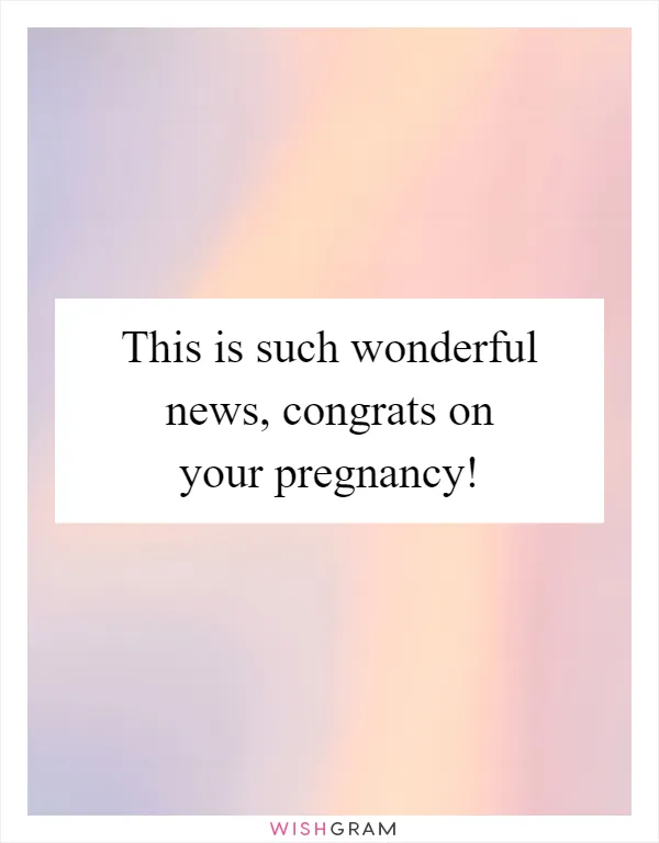 This is such wonderful news, congrats on your pregnancy!
