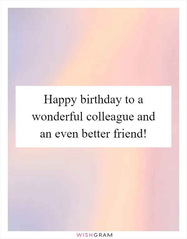 Happy birthday to a wonderful colleague and an even better friend!