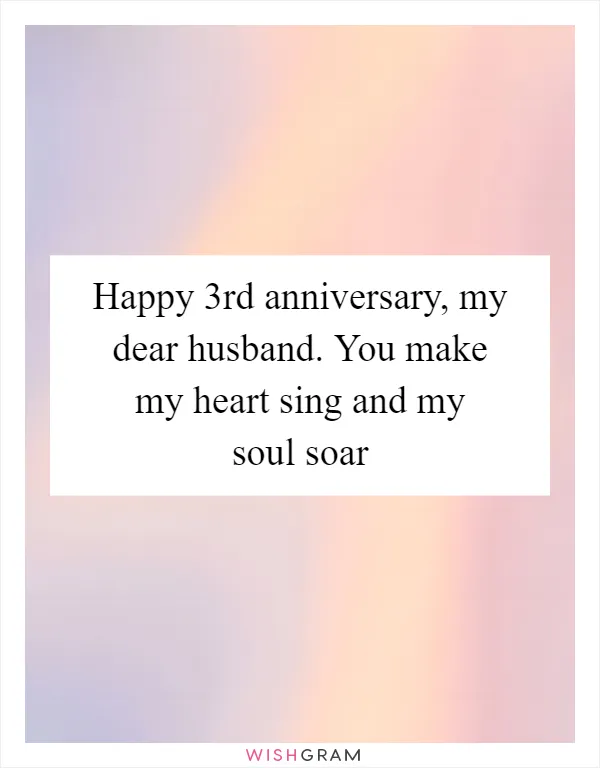 3rd anniversary best sale message for husband