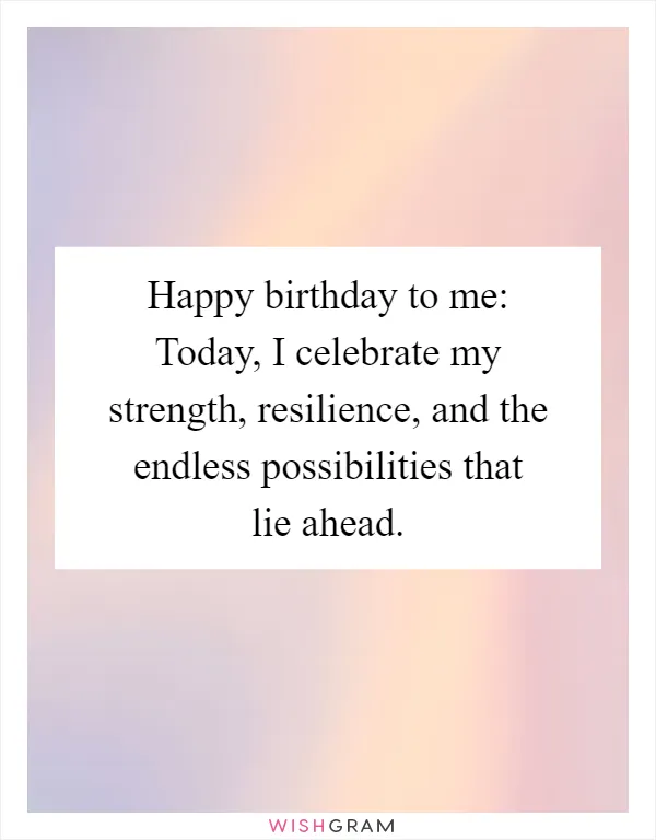 Happy birthday to me: Today, I celebrate my strength, resilience, and the endless possibilities that lie ahead