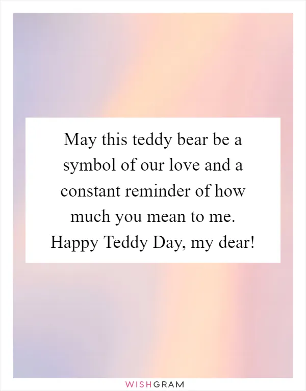 Teddy bear best sale symbol of love