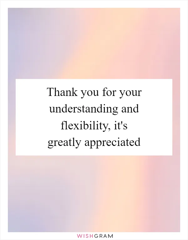 Thank you for your understanding and flexibility, it's greatly appreciated