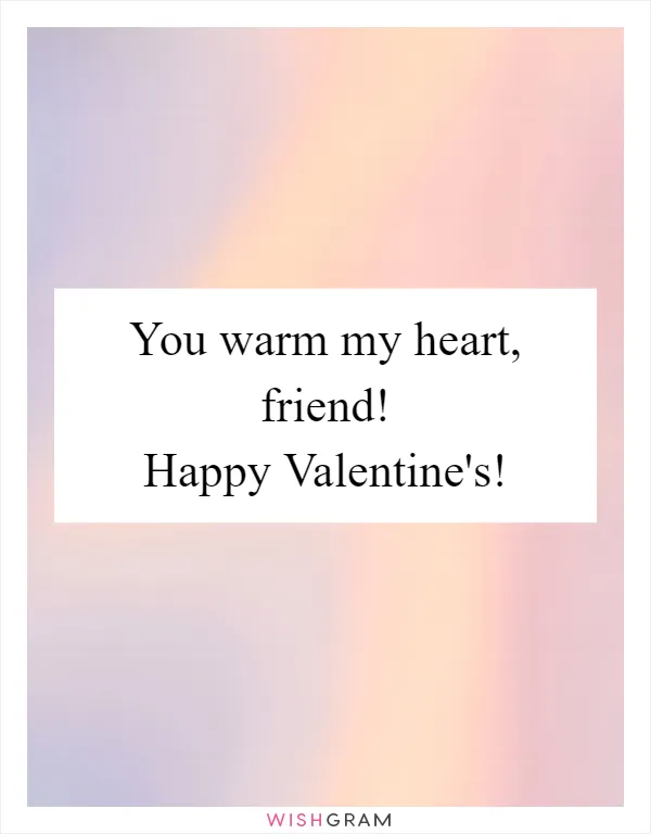 You warm my heart, friend! Happy Valentine's!