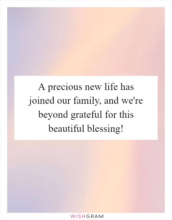A precious new life has joined our family, and we're beyond grateful for this beautiful blessing!