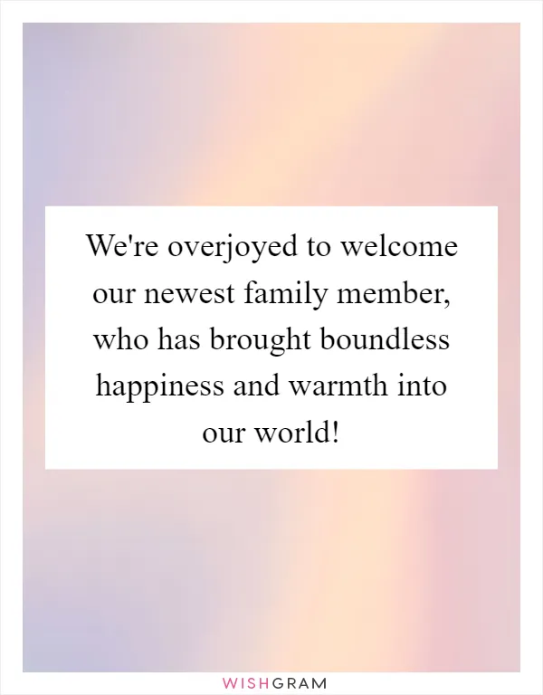We're overjoyed to welcome our newest family member, who has brought boundless happiness and warmth into our world!