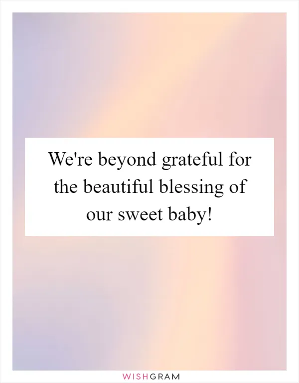 We're beyond grateful for the beautiful blessing of our sweet baby!