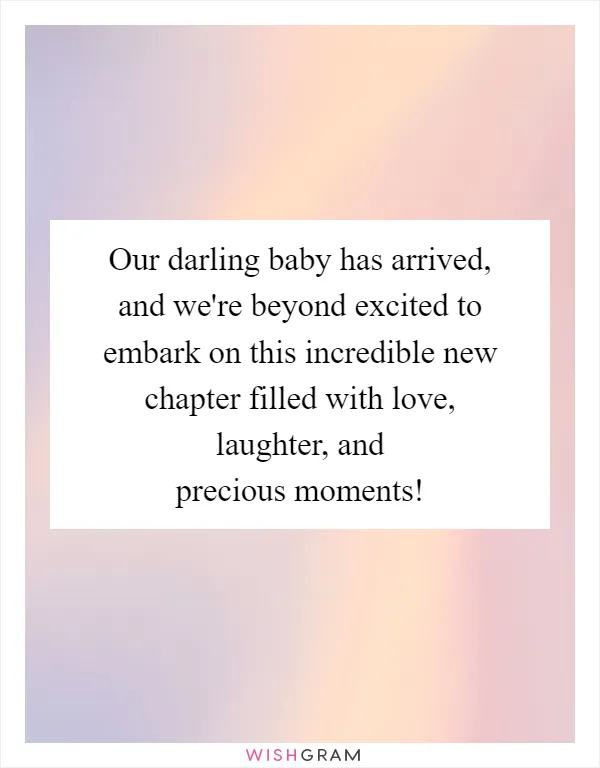 Our darling baby has arrived, and we're beyond excited to embark on this incredible new chapter filled with love, laughter, and precious moments!