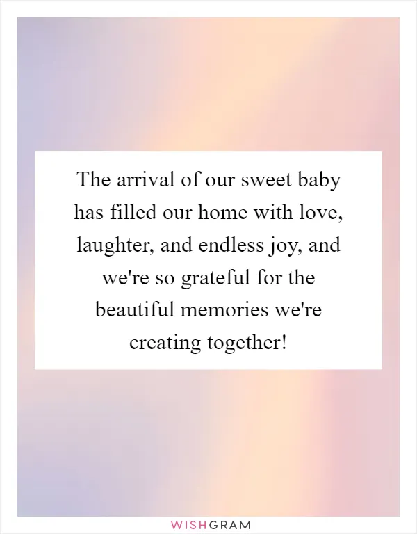 The arrival of our sweet baby has filled our home with love, laughter, and endless joy, and we're so grateful for the beautiful memories we're creating together!