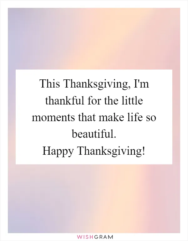 This Thanksgiving, I'm thankful for the little moments that make life so beautiful. Happy Thanksgiving!