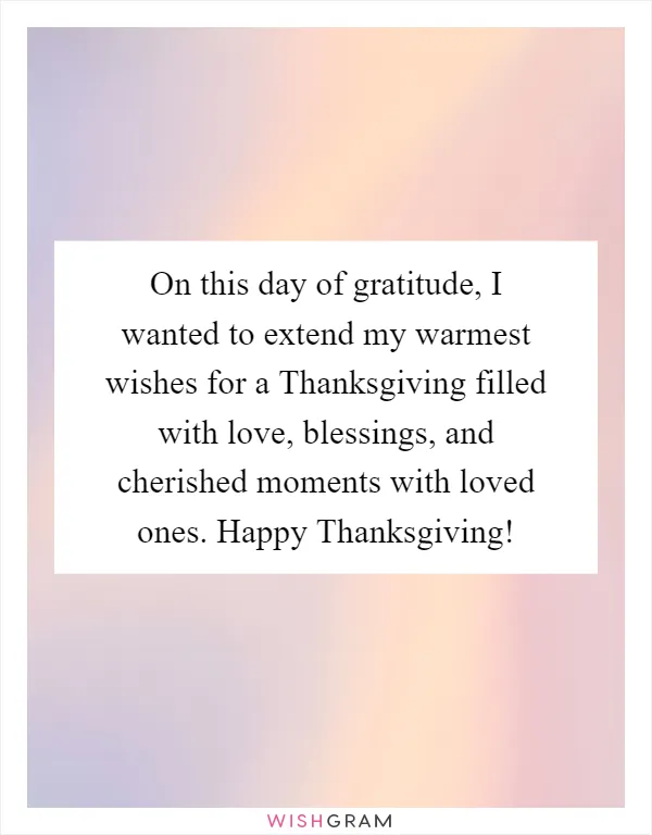 On this day of gratitude, I wanted to extend my warmest wishes for a Thanksgiving filled with love, blessings, and cherished moments with loved ones. Happy Thanksgiving!