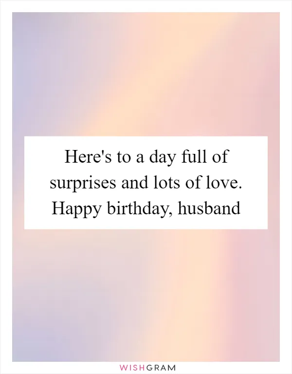 Surprise birthday sale wishes for husband