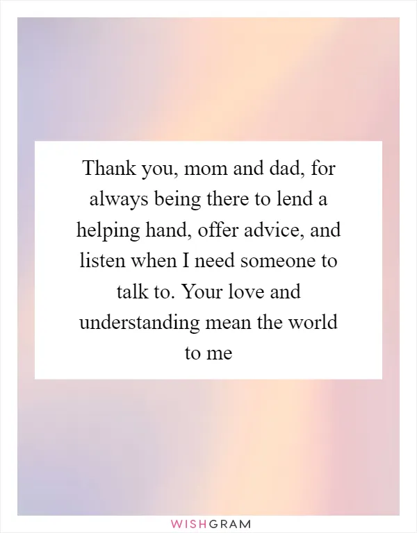 Thank you, mom and dad, for always being there to lend a helping hand, offer advice, and listen when I need someone to talk to. Your love and understanding mean the world to me