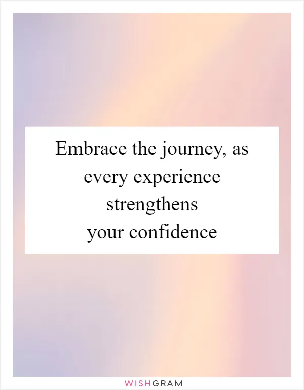 Embrace the journey, as every experience strengthens your confidence