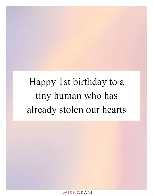 Happy 1st birthday to a tiny human who has already stolen our hearts