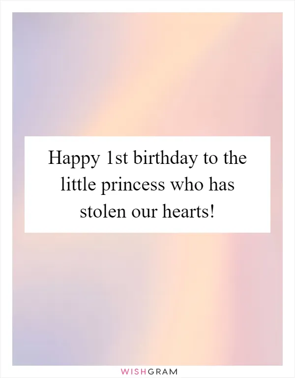 Happy 1st birthday to the little princess who has stolen our hearts!