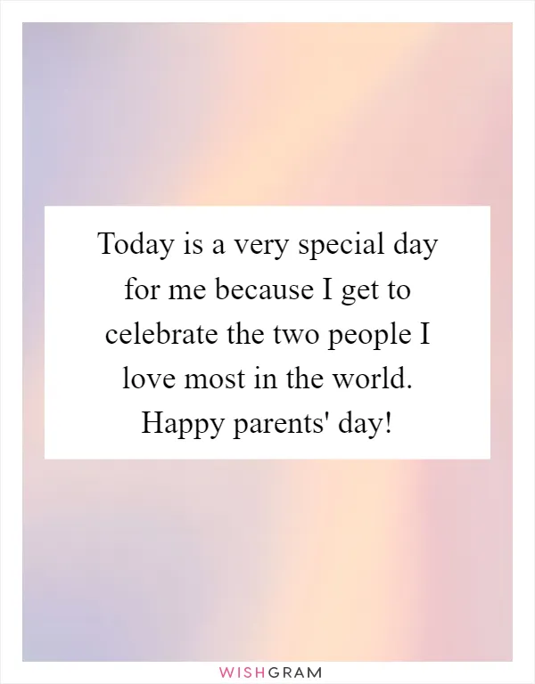 Today is a very special day for me because I get to celebrate the two people I love most in the world. Happy parents' day!