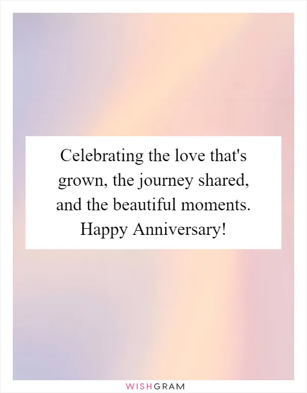 Celebrating the love that's grown, the journey shared, and the beautiful moments. Happy Anniversary!