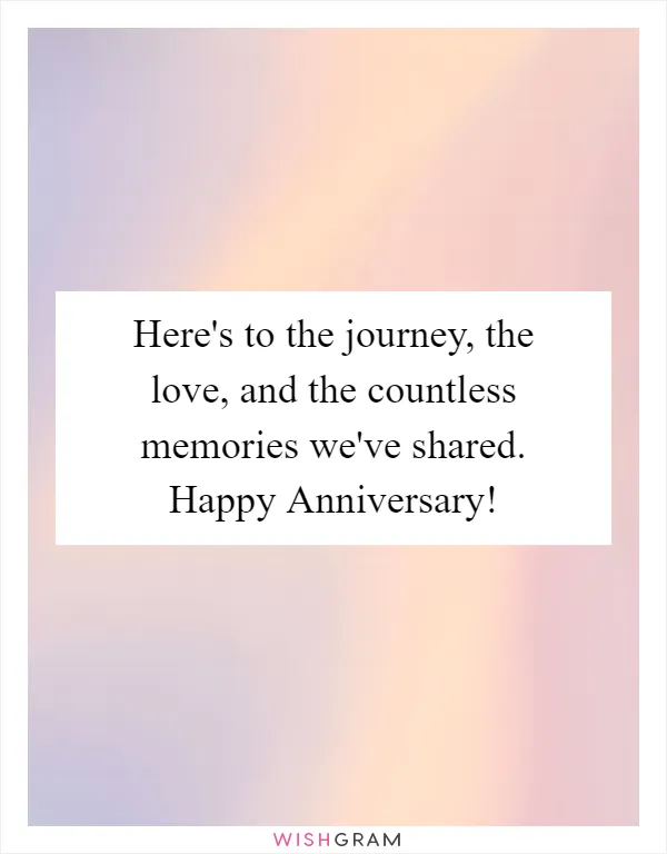 Here's to the journey, the love, and the countless memories we've shared. Happy Anniversary!