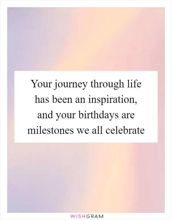 Your journey through life has been an inspiration, and your birthdays are milestones we all celebrate