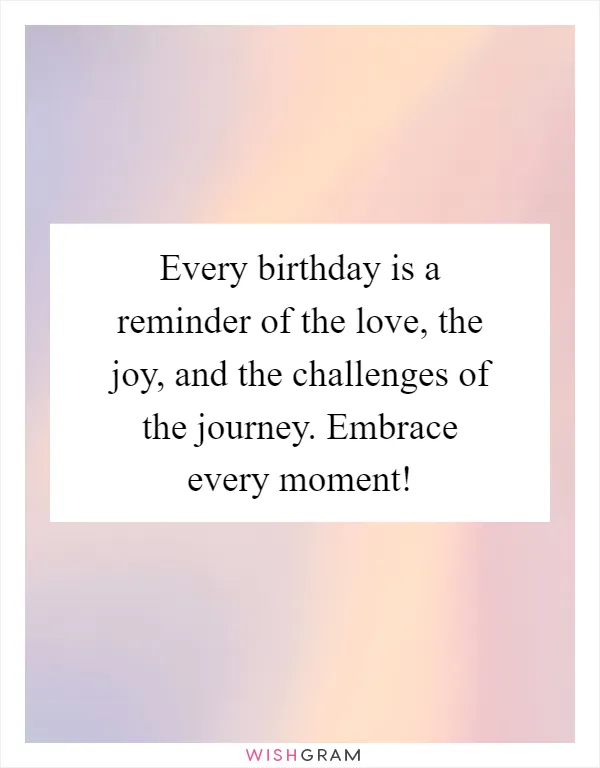 Every birthday is a reminder of the love, the joy, and the challenges of the journey. Embrace every moment!