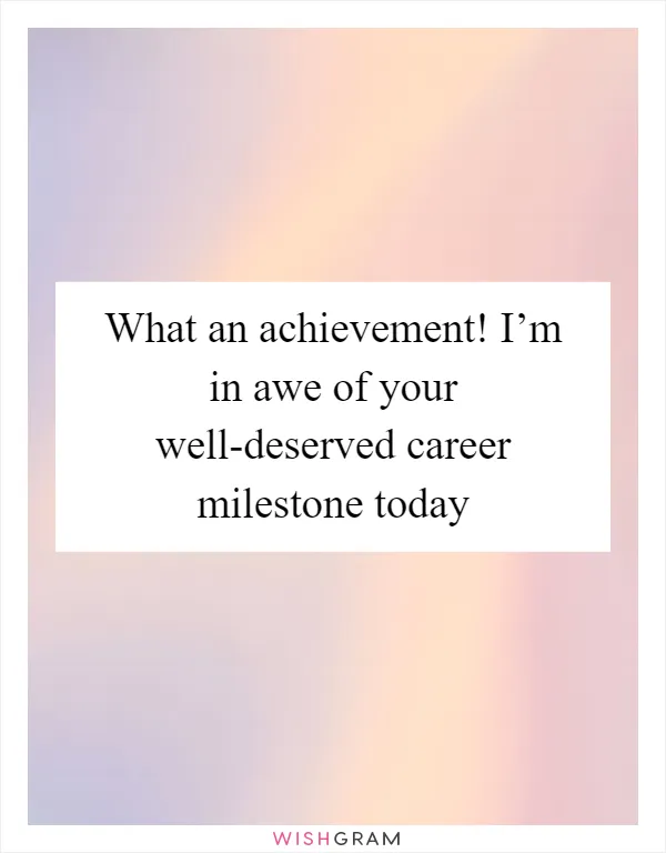 What an achievement! I’m in awe of your well-deserved career milestone today